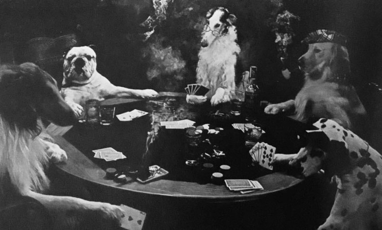 Perros jugando poker pintura descripcion